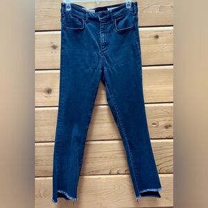 ANTHROPOLOGIE Pilcro washed black frayed-hem jeans